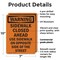 Signmission Sidewalk Closed Ahead Use Sidewalk OSHA Warning Sign, Plastic, 7in W x 10in L, 2PK OS-2PACK-WS-P-710-V-13528 - alternate 2